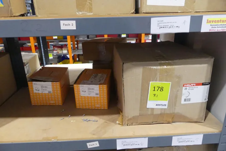 Konvolut Befestigungsmaterial, divers Umfang: Fachinhalt